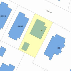 302 Derby St, Newton MA 02465-1008 plot plan