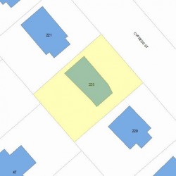225 Cypress St, Newton MA 02459-2226 plot plan