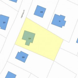 324 Central St, Newton MA 02466-2204 plot plan