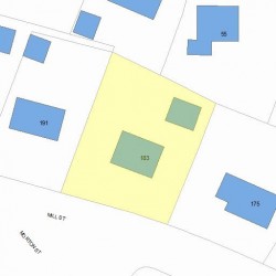 183 Mill St, Newton MA 02460-2412 plot plan
