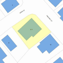 9 Prospect St, Newton MA 02465-2228 plot plan