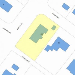206 Wiswall Rd, Newton MA 02459-3544 plot plan