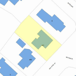 443 Waltham St, Newton MA 02465-1932 plot plan