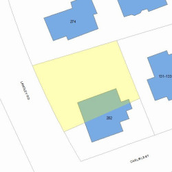 282 Langley Rd, Newton MA  02459-2326 plot plan