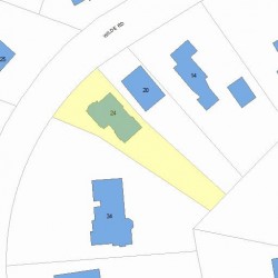 24 Wilde Rd, Newton MA  02468-1325 plot plan
