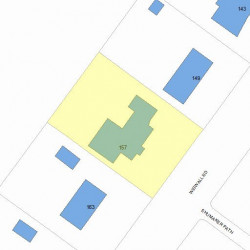 157 Wiswall Rd, Newton MA  02459-3530 plot plan