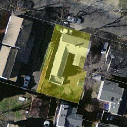 8 Gardner St, Newton MA  02458-1505 aerial view