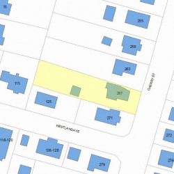 267 Cherry St, Newton MA 02465-1607 plot plan