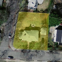 11 Royce Rd, Newton MA  02459-1014 aerial view