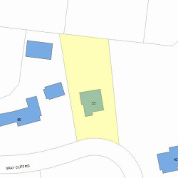 53 Gray Cliff Rd, Newton MA  02459-2074 plot plan