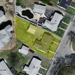 123 Farwell St, Newton MA  02460-1068 aerial view