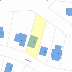 23 Champa St, Newton MA 02464-1224 plot plan