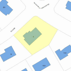 6 Ellis Rd, Newton MA 02465-2917 plot plan