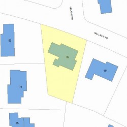 99 Paulson Rd, Newton MA 02468-1015 plot plan