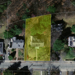 59 Hancock Ave, Newton MA  02459-1746 aerial view