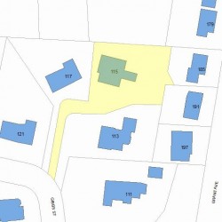 115 Gibbs St, Newton MA 02459-1927 plot plan