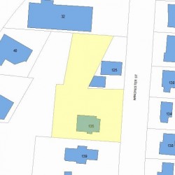 135 Winchester St, Newton MA  02461-2129 plot plan