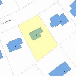 42 Alexander Rd, Newton MA 02461-1831 plot plan