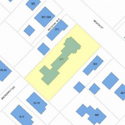 317 Nevada St, Newton MA 02460-1463 plot plan
