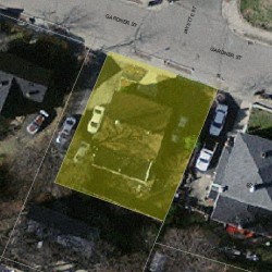 70 Gardner St, Newton MA  02458-1405 aerial view