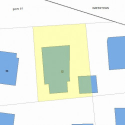 52 Boyd St, Newton MA 02458-1602 plot plan