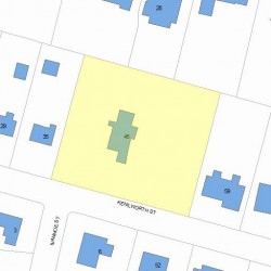 45 Kenilworth St, Newton MA  02458-2705 plot plan