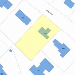 116 Arnold Rd, Newton MA 02459-3044 plot plan