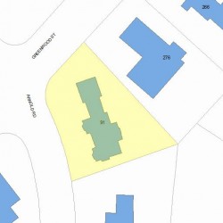 91 Arnold Rd, Newton MA  02459-3135 plot plan