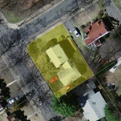 184 Christina St, Newton MA 02461-1937 aerial view