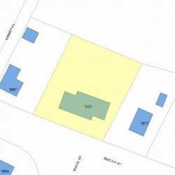 1985 Beacon St, Newton MA  02468-1438 plot plan