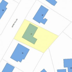21 Cross Hill Rd, Newton MA 02459-3119 plot plan