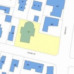 187 Church St, Newton MA  02458-1905 plot plan