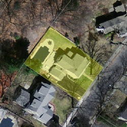 40 Clearwater Rd, Newton MA  02462-1104 aerial view