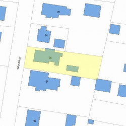 78 Walker St, Newton MA 02460-1531 plot plan