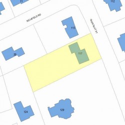 117 Chestnut St, Newton MA 02465-2542 plot plan