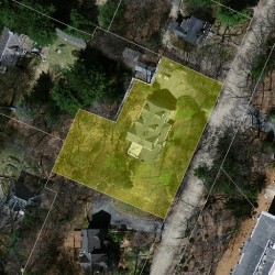 47 Studio Rd, Newton MA 02466-2808 aerial view