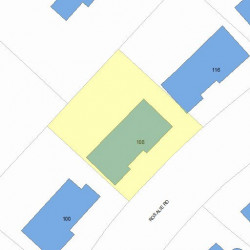 108 Rosalie Rd, Newton MA 02459-3153 plot plan
