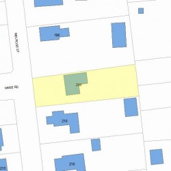 206 Melrose St, Newton MA 02466-1119 plot plan