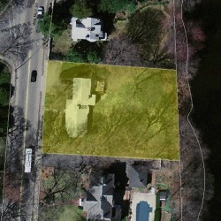 588 Walnut St, Newton MA  02460-2462 aerial view