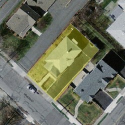 244 Nevada St, Newton MA 02460-1258 aerial view