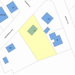 176 Auburndale Ave, Newton MA 02466-1609 plot plan