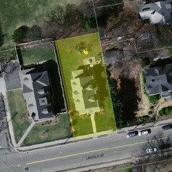 95 Lincoln St, Newton MA 02461-1541 aerial view