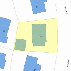 221 Waltham St, Newton MA 02465-1355 plot plan