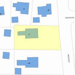 97 Morton St, Newton MA 02459-1029 plot plan