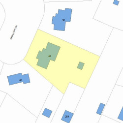 44 Swallow Dr, Newton MA  02462-1306 plot plan