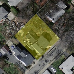 45 Ashmont Ave, Newton MA  02458-1207 aerial view