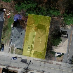 105 Warwick Rd, Newton MA 02465-1747 aerial view