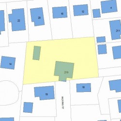 219 Melrose St, Newton MA 02466-1120 plot plan