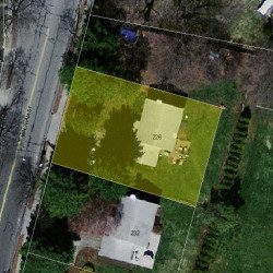 226 Waltham St, Newton MA  02465-1749 aerial view