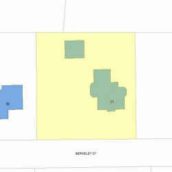 21 Berkeley St, Newton MA 02465-2401 plot plan